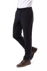 Uominitaliani Gray Wool Men's Suit Pant